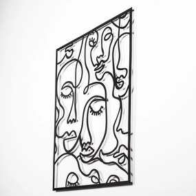 Acessório Decorativo de Parede em Metal Model-190 – Preto – 52 x 70 cm
