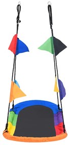 Baloiço estilo ninho com bandeiras 165x70 cm