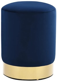 vidaXL Banco 28 x 36 cm veludo azul e dourado