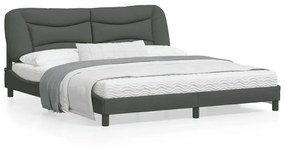 vidaXL Estrutura de cama com LED sem colchão 180x200 cm tecido