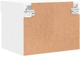 Mesa de cabeceira de parede com luzes LED branco