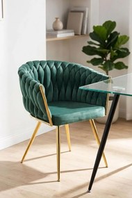 Cadeira Widny Golden Veludo - Verde
