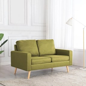 vidaXL Sofá de 2 lugares tecido verde