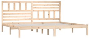 Estrutura de cama 200x200 cm madeira de pinho maciça