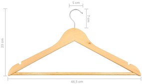 20 pcs conjunto de cabides antiderrapantes madeira