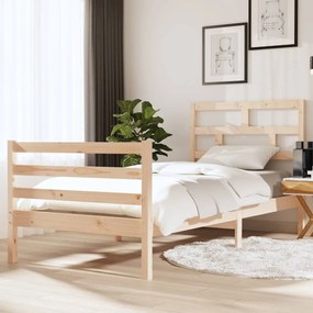Estrutura de cama solteiro 3FT 90x190 cm madeira maciça