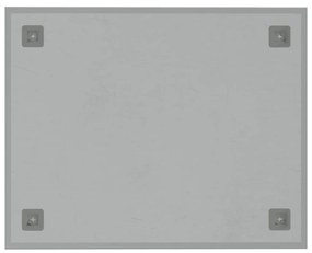 Quadro magnético de parede 50x40 cm vidro temperado branco