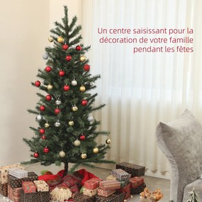 Árvore de Natal artificial de 180 cm com suporte dobrável em aço, 467 ramos, decoração de Natal, verde