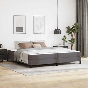 vidaXL Cama Outros Cinzeto 200 x 200 cm Couro sintético
