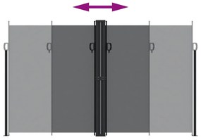 Toldo lateral retrátil 200x1200 cm preto