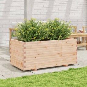 Vaso/floreira de jardim 110x60x49,5 cm madeira de pinho maciça