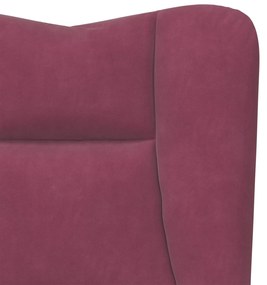 Poltrona Relaxante VidaXL Vermelha de Veludo