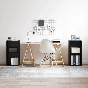 vidaXL Conjunto de móvel de TV 2 pcs Carvalho Preto 37 x 35 x 107 cm
