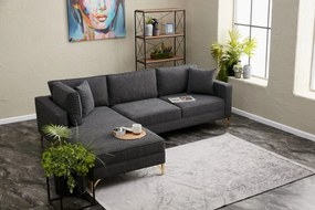 Sofá de Canto Berlin – Antracite – 258x83x181 cm