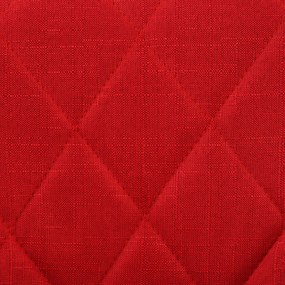 Banco de bar Lazio em tecido e com estrutura preta 46 x 83-104 x 49 cm Vermelho