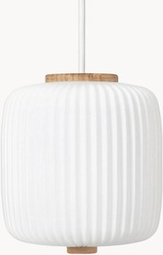 Candeeiro suspenso em vidro opalino artesanal EK61, Ø 16 cm