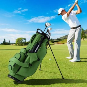 Conjunto completo de tacos de golfe de 15 peças com bolsa de golfe e capa de chuva amarela