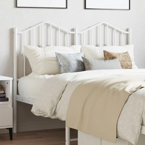 vidaXL Cabeceira de cama 120 cm metal branco