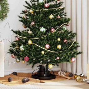 vidaXL Suporte para Árvore de Natal Preto 40 x 40 x 21 cm Aço