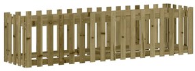 Canteiro elevado c/ design cerca 200x50x50 cm pinho impregnado