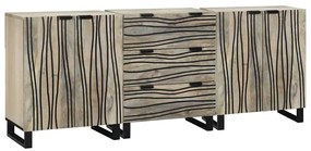 vidaXL Conjunto de Móveis para Banheiro 3 pcs Branco 180 x 33 x 75 cm