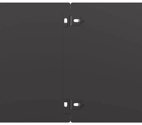 Orlas de relvado 30 pcs preto 20x103 cm aço laminado a frio