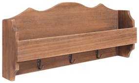 vidaXL Cabide de parede 50x10x23 cm madeira castanho