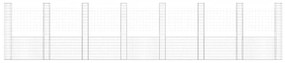 Cesto gabião em forma de U c/ 8 postes 860x20x200 cm ferro