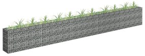 vidaXL Canteiro elevado/cesto gabião 450x30x60 cm aço galvanizado