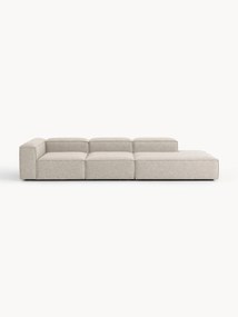 Chaise longue modular XL em mistura de linho Lennon