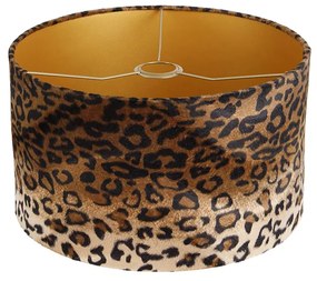 Abajur veludo design leopardo 35/35/20 ouro dentro Clássico / Antigo