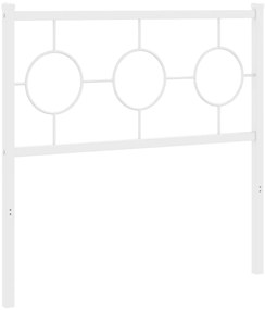 Cabeceira de cama 90 cm metal branco