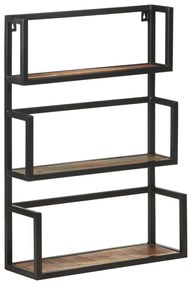 vidaXL Estante de parede 60x20x85 cm madeira recuperada maciça