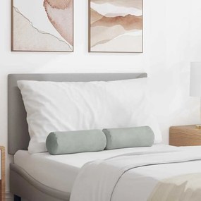 vidaXL Almofadas de Apoio 2 pcs Cinzento-claro Ø 15 x 40 cm