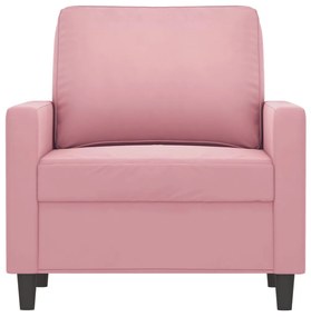 Poltrona 60 cm veludo rosa
