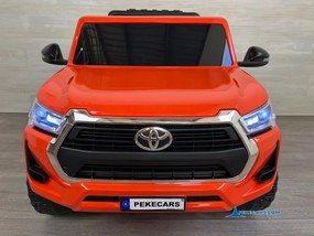 Carro eletrico crianças Toyota Hilux 12v 2.4G com Ecrã Tactil MP4 Laranja Metalizado