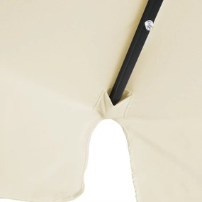 Guarda-sol LED Atenas com proteção (BASE NÃO INCLUIDA) UV 80+ Ø330 x 269 cm Creme