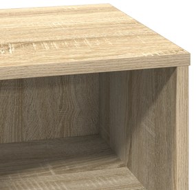 Criado-mudo com LED Carvalho Sonoma 50x34,5x50 cm