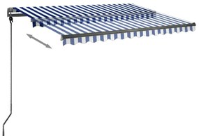 Toldo automático independente 300x250 cm azul e branco