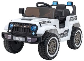 Carro elétrico para Crianças Off Road MOUNTAIN 12V Rodas Espuma EVA, Assento Couro ecológico Branco
