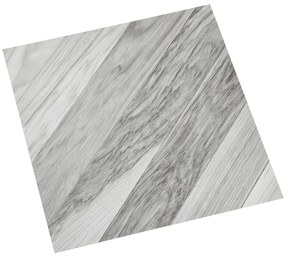 Tábuas soalho autoadesivas 55 pcs 5,11m² PVC cinzento às riscas