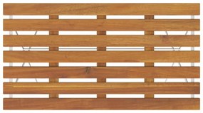 7 pcs conjunto de bistrô dobrável madeira de acácia maciça/aço