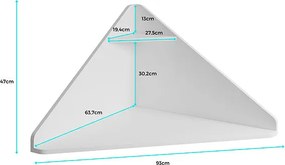 Secretária de Parede Cascais – 93x63,7x45 cm – Branco Mate – Design Su