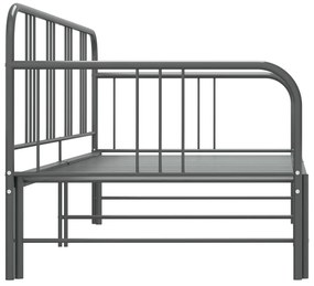 Estrutura sofá-cama de puxar 90x200 cm metal cinzento