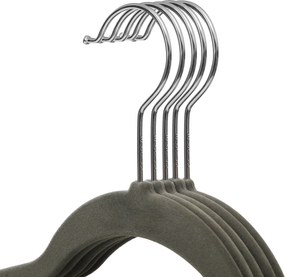 Conjunto 50 Cabides de veludo cinza