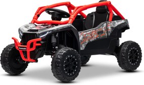 Carro elétrico para crianças Kawasaki TERYX KRX 1000 12V, controlo remoto, bateria de lítio, 2 motores de 25 W, com licença Vermelho