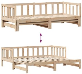 Sofá-cama com gavetão e gavetas sem colchão 90x190 cm