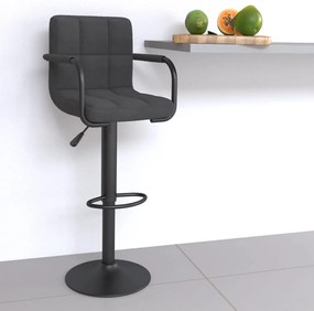 vidaXL Banco de bar tecido cinzento-escuro