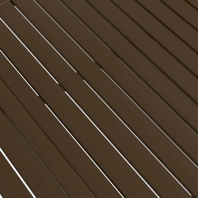 Mesa de jardim 140x80x72 cm aço castanho