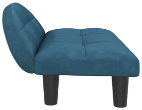 Cama para cães 70x52x30 cm veludo azul